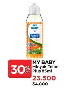 Promo Harga My Baby Minyak Telon Plus 90 ml - Watsons