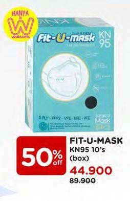 Promo Harga FIT-U-MASK Masker KN95 10 pcs - Watsons