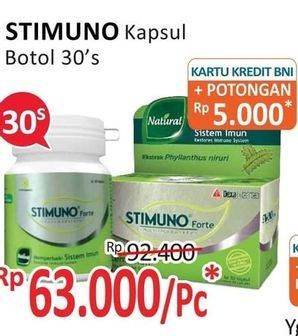 Promo Harga STIMUNO Forte Restores Immune System Capsule 30 pcs - Alfamidi