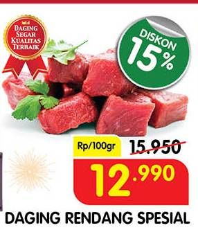 Promo Harga Daging Rendang Sapi per 100 gr - Superindo