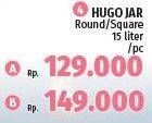Promo Harga LION STAR Hugo Jar Round, Square 15 ltr - Lotte Grosir
