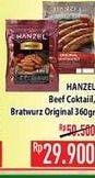 Promo Harga HANZEL Beef Cocktail 360 gr - Hypermart