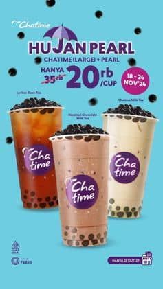 Promo Chatime Lychee Black Tea, Hazelnut Chocolate Milk Tea, Chatime Milk Tea