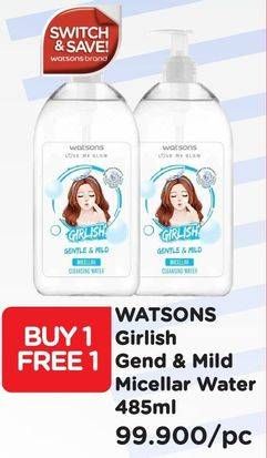 Promo Harga WATSONS Girlish Micellar Clear Water 485 ml - Watsons