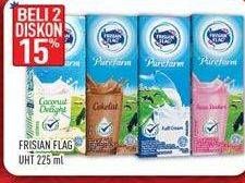 Promo Harga FRISIAN FLAG Susu UHT Purefarm per 2 box 225 ml - Hypermart