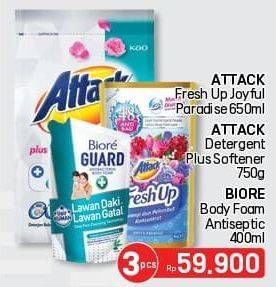 Attack Fresh Up Softener/Detergent Powder/ Biore Guard Body Foam