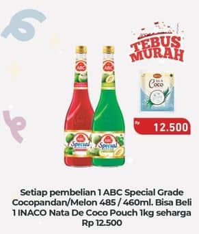 Promo Harga ABC Syrup Special Grade Coco Pandan, Melon 485 ml - Carrefour