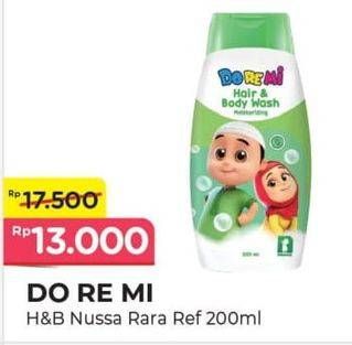Promo Harga Doremi Hair & Body Wash Nussa 200 ml - Alfamart
