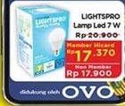 Promo Harga LIGHTSPRO Lampu LED Bulb 7W  - Hypermart