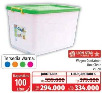 Promo Harga LION STAR Wagon Container VC-20 100000 ml - Lotte Grosir