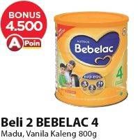 Promo Harga BEBELAC 4 Susu Pertumbuhan Madu, Vanila 800 gr - Alfamart