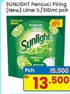 Promo Harga Sunlight Pencuci Piring Jeruk Nipis 100 910 ml - Indomaret