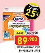 Promo Harga Lifree Popok Perekat Menyerap dan Kering XL14, L16, M18  - Superindo