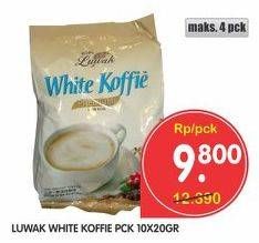 Promo Harga Luwak White Koffie 10 sachet - Superindo