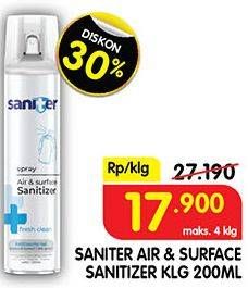 Promo Harga SANITER Air & Surface Sanitizer Aerosol 200 ml - Superindo