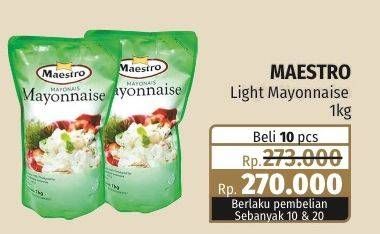 Promo Harga MAESTRO Mayonnaise Light 1000 gr - Lotte Grosir