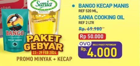 Promo Harga Bango Kecap Manis + Sania Minyak Goreng  - Hypermart
