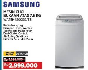 Promo Harga Samsung WA75H4200SG/SE | Washing Machine Top Loading 7.5kg 7500 gr - COURTS