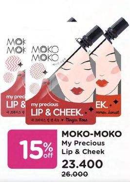 Promo Harga MOKO MOKO My Precious Lip & Cheek All Variants  - Watsons
