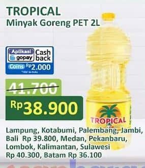 Promo Harga Tropical Minyak Goreng 2000 ml - Alfamart