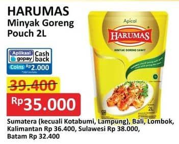 Promo Harga Harumas Minyak Goreng 2000 ml - Alfamart