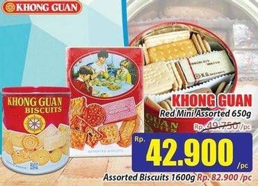Promo Harga KHONG GUAN Assorted Biscuits 650 gr - Hari Hari