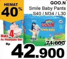 Promo Harga Goon Smile Baby Pants S40, M34, L30 30 pcs - Giant