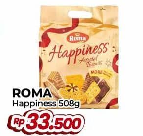 Promo Harga Roma Happiness Assorted Biscuits Festive 508 gr - Yogya