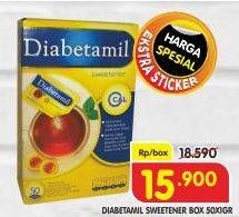 Promo Harga DIABETAMIL Sweetener 50 pcs - Superindo