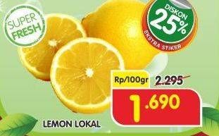 Promo Harga Lemon Lokal per 100 gr - Superindo