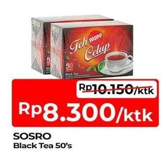 Promo Harga Sosro Teh Celup Black Tea 50 pcs - TIP TOP