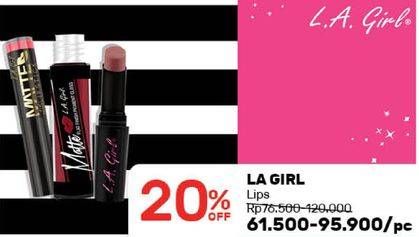 Promo Harga LA GIRL Cosmetics Lips  - Guardian