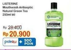 Promo Harga LISTERINE Mouthwash Antiseptic Natural Green Tea 250 ml - Indomaret