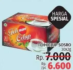 Promo Harga SOSRO Teh Celup 30 pcs - LotteMart