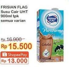 Promo Harga FRISIAN FLAG Susu UHT Purefarm Swiss Chocolate 900 ml - Indomaret