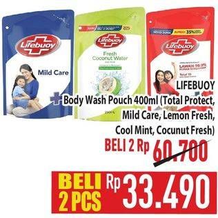 Promo Harga Lifebuoy Body Wash Vita Protect, Mild Care, Lemon Fresh, Cool Fresh, Coconut Fresh 400 ml - Hypermart