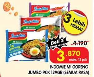 Promo Harga Indomie Mi Goreng Jumbo All Variants 120 gr - Superindo