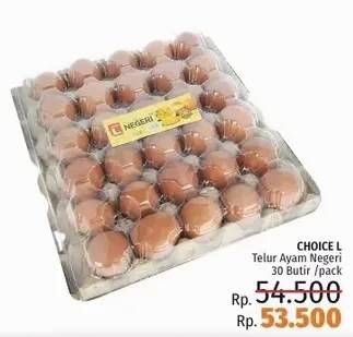 Promo Harga Choice L Telur Ayam Negeri 30 pcs - LotteMart