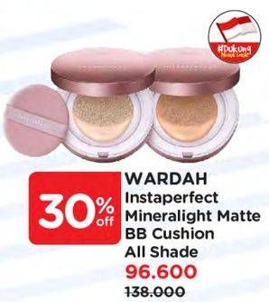 Promo Harga Wardah Instaperfect Mineralight Matte BB Cushion All Variants 15 gr - Watsons