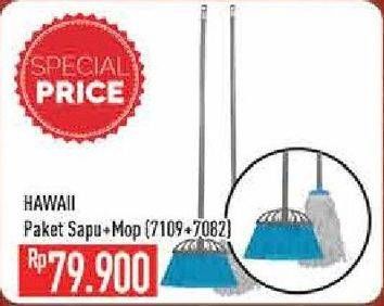 Promo Harga HAWAII Paket Sapu + Mop (7109 + 7082)  - Hypermart