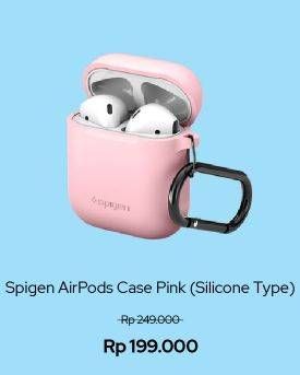Promo Harga SPIGEN AirPods Case Silicone Pink  - iBox
