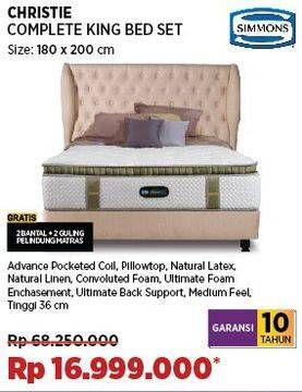 Promo Harga Simmons Christie Bed Set  - COURTS