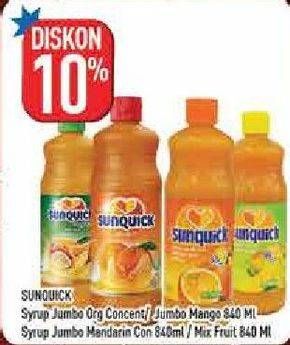 Promo Harga SUNQUICK Minuman Sari Buah Mango, Orange, Mandarin, Mixed Fruits 840 ml - Hypermart