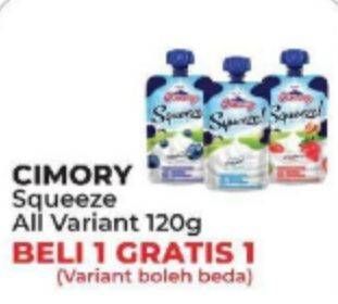 Promo Harga CIMORY Squeeze Yogurt All Variants 120 gr - Yogya