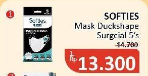 Promo Harga Softies Masker Surgical Duckshape 5 pcs - Alfamidi