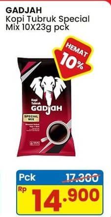 Promo Harga Gadjah Kopi Tubruk Special Mix per 10 pcs 23 gr - Indomaret