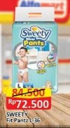 Promo Harga SWEETY Silver Pants L36 36 pcs - Alfamart