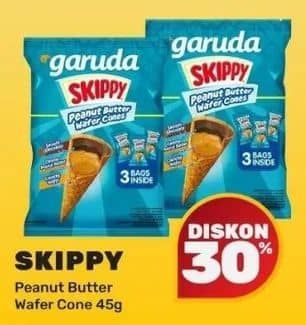 Promo Harga Skippy Wafer Cones Peanut Butter 45 gr - Yogya