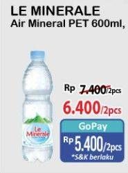 Promo Harga Le Minerale Air Mineral 600 ml - Alfamart