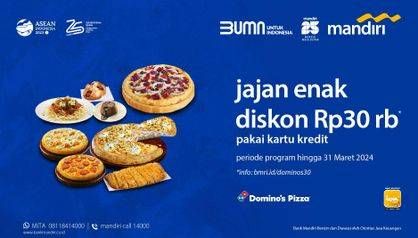 Promo Harga Diskon Rp30rb  - Domino Pizza